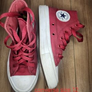 Converse Kids Red High-Top Sneakers